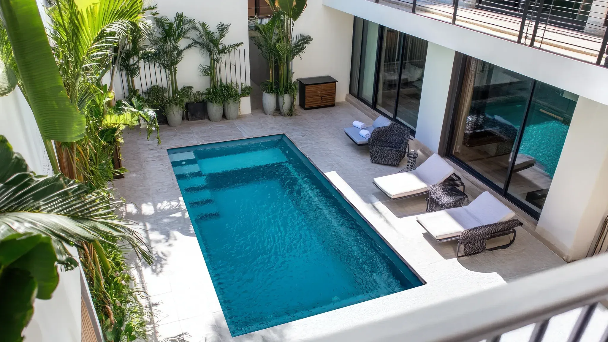 Small courtyard pool