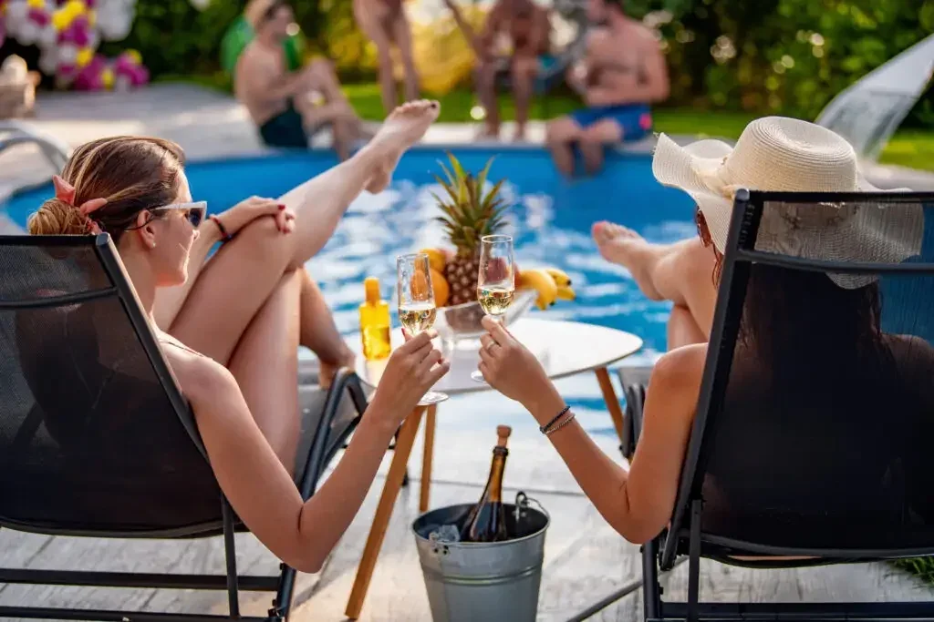 Poolside gathering